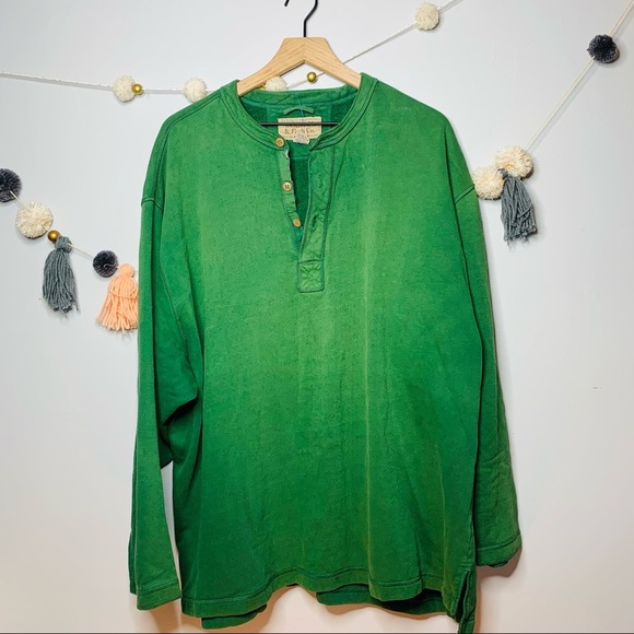 VINTAGE y2k Abercrombie green boyfriend pullover - Picture 7 of 7